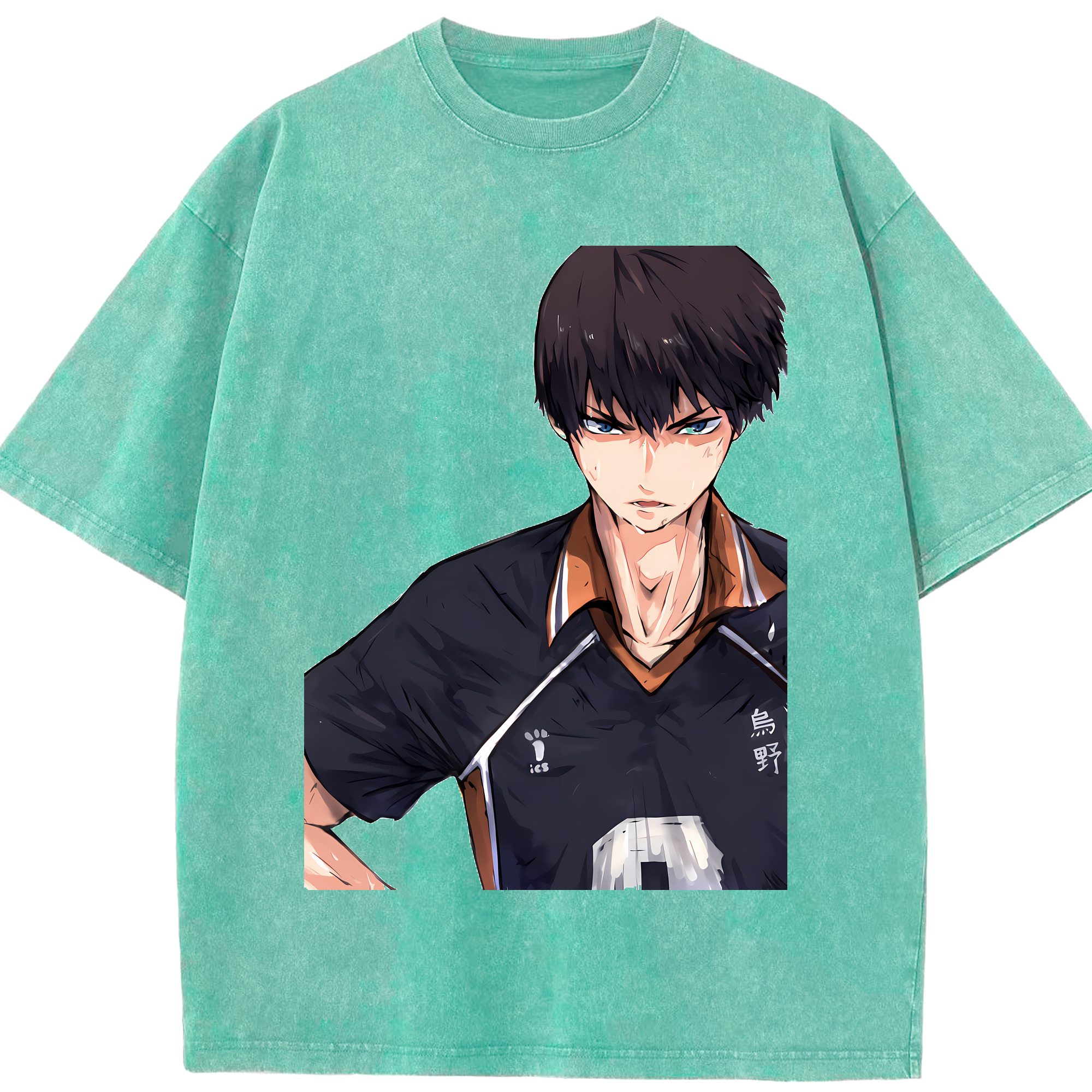 （画像用） ハイキュー!! Haikyu!! 綿100% ヴィンテージ風 半袖Tシャツ（フロントプリント）